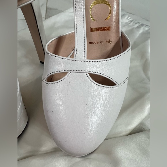 Gucci Leather Platform Pump in White - Picture 7 of 9